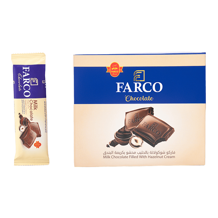 فاركو شوكولاتة بالحليب محشو بكريمة البندق